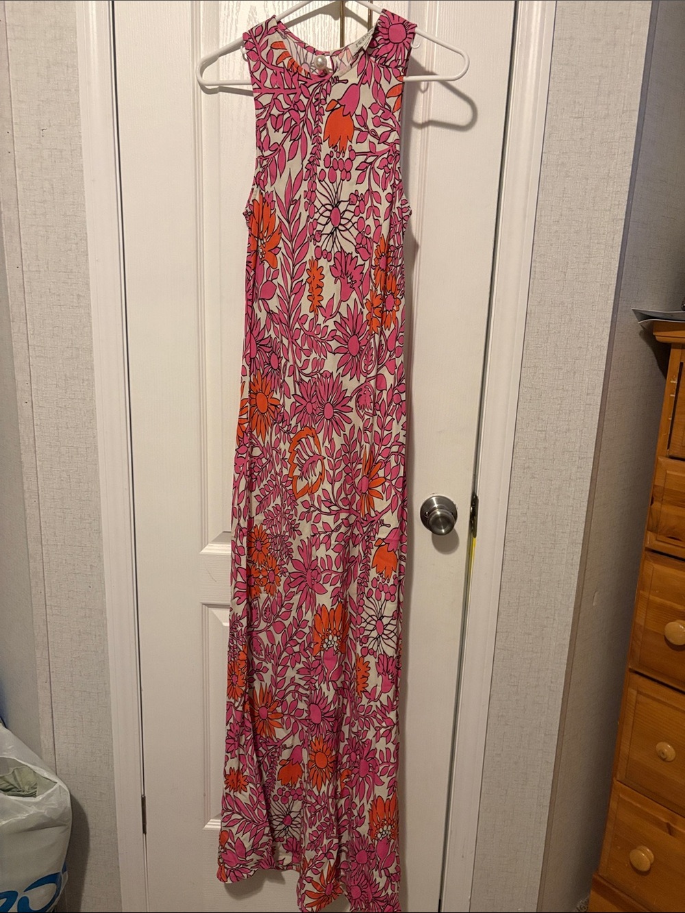 Fifteen Twenty Pink & Orange Floral Halter Maxi Dress